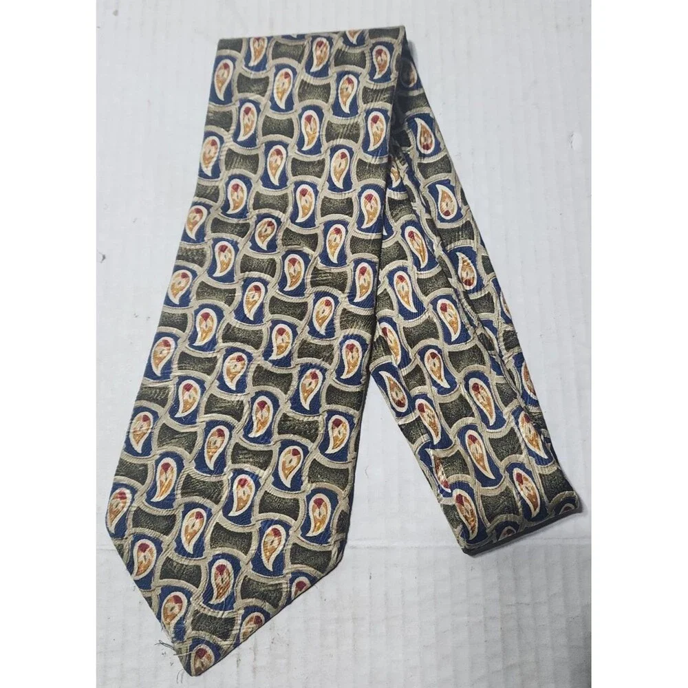 Ike Behar New York Paisley Print Men's 100% Silk Necktie Length 57